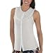 GO International® Button-Front Ruffle Top - Chevron Gray