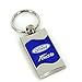 Ford Fiesta Blue Spun Brushed Metal Key Ring