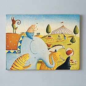 Kids Circus Wall Art by Alison Jay - Circus Wall Art 24 x 18h
