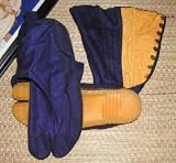 Insulated Authentic Japanese Jikatabi (Outdoor Tabi) - Calf height - Blue
