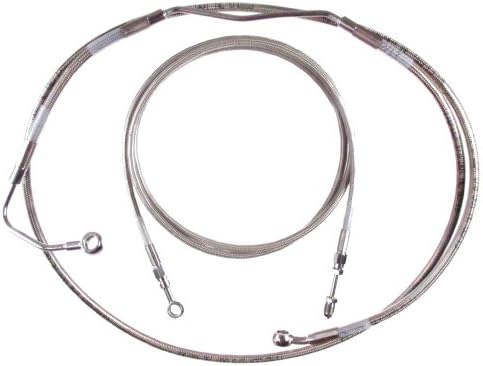 Hill Country Customs Basic Stainless Hydraulic Line Kit for 16" Handlebars 2014 & Up Harley-Davidson FLHX, FLHXS, FLHTCU Models w/ABS HC-CKB11916-SS