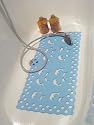 Safety Bathmat Dolphins - 72x36cms - Light Blue