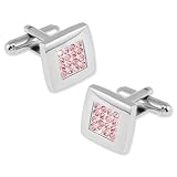 Swarovski Type Crystal Center Cufflink by Enrico Pardini - Silver Rhodium