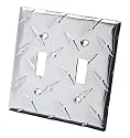 Diamond Plate Double Toggle Light Switch