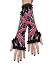 Halloween Zipper Glovettes Red Black Gloves Goth Gothic Fairy