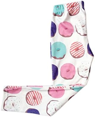 Cute Children Pastel Cotton Leggings Donuts Print (4T)