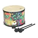 "Remo Kids Percussion, Floor Tom, 10"" Diameter with Mallet, Rain Forest Fabric"