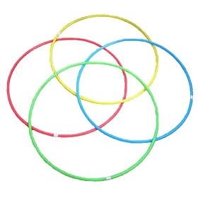 Hooping4Life 10 Children Toy Hula Hoops 30" / 76 cm diameter - mixed colours