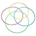 Hooping4Life 10 Children Toy Hula Hoops 30" / 76 cm diameter - mixed colours