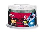 TDK CD-R80CB50 700 MB/80-Minute 48x Data CD-R (50-Pack Spindle)