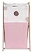 Sweet Jojo Designs Baby and Kids Clothes Laundry Hamper - Pink and Brown Modern Polka Dots
