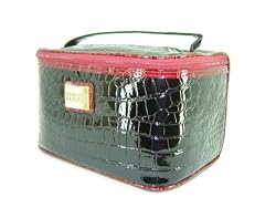 Kenneth Cole Reaction Croc Embossed Train Case Cosmetic Toiletry Travel Bag Purse