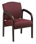 Office Star Work Smart Mahogany Finish Wood Visitors Chair, Ruby
