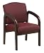 Office Star Work Smart Mahogany Finish Wood Visitors Chair, Ruby