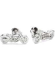 ROTENIER "Novelty" Sterling Silver Chopper Cycle and Skull Cufflinks