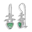 Sterling Silver Faceted Caribbean Quartz Latchback Earrings by Sajen