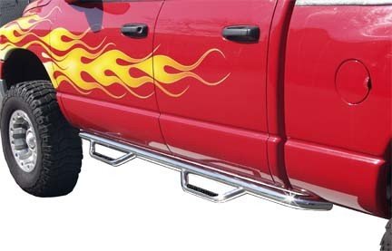 Go Rhino Dominator II Side Steps Polished Stainless Steel Toyota Tundra 2007 to 2008 DoubleCab