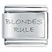 Hair Blondes Rule Italian Charms Bracelet Link