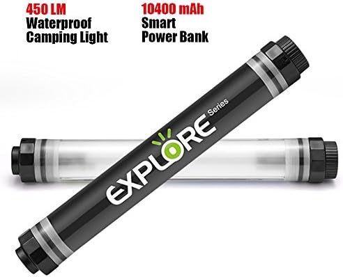 LEONX LX-Q7S 10400mAh Power Bank + 450 Lumens Rechargeable LED Camping Lantern / Portable Area Light / Hand Light for Fishing, Camping, Hiking, Tent, Emergencies, Hurricanes, Outages