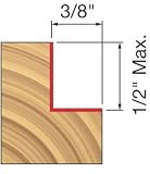 Freud 32-102 1/2-Inch Height Rabbeting Router Bit with 1/2-Inch Shank