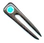 Designer Crafted Hair Stick Gaboon Ebony - Aqua Blue 4.5 inch
