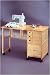 Sewing Table 31"h 31"hx47"w Natural