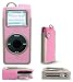 Apple Ipod Nano 2gb/4gb (pink) Leather Case W/ Glared Trimming & Lcd Screen Protector - Cayman Series - By Pcmicrostore