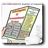 Rich Diesslins Funny Ten Commandments Cartoons - Ten Commandments, Breakfast of Champions - Mouse Pads