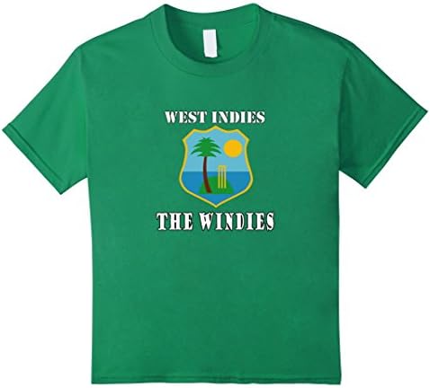 Kids West Indies Cricket T-shirt | The Windies 12 Kelly Green