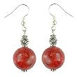 EXP Handmade Coral & Silver Earrings