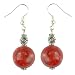 Handmade Coral & Silver Earrings