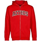NCAA San Diego State Aztecs Arch Applique Full Zip Hoodie - Scarlet