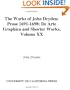The Works of John Dryden, Volume XX: Prose 1691-1698 De Arte Graphica and Shorter Works