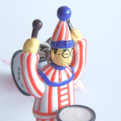 大阪土产 バンザイくいだおれ太郎根付(粉红色