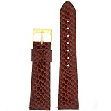Watch Band Snake Grain Genuine Leather Easy Change Brown 20mm