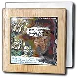 Review 3dRose LLC  / Funniest Cartoon But Covered With Coffee - 6 Inch Tile Napkin Holder