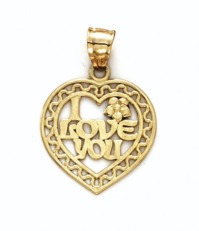 14K 'I Love You' Heart Pend GH14891