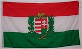 Hungary w/crest Flag Polyester 3 ft. x 5 ft.