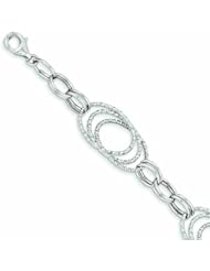 Genuine 14K White Gold Polished Fancy Link Bracelet 7.5 Inches 6 Grams Of Gold 100% Satisfaction Guaranteed.