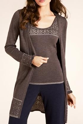 Per Una Open Front Long Sleeve Cardigan with Vest [T62-0294H-S]