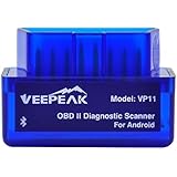 Veepeak Mini Bluetooth OBD2 OBDII Scan Tool Scanner Adapter Check Engine Light Diagnostic Code Reader for Android Windows