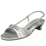Annie Shoes Women's Aliza Slingback,Silver Satin,6.5 M US