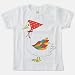 Mademoiselle papillon Red Hood Bird Tee 【ホワイト size:80】