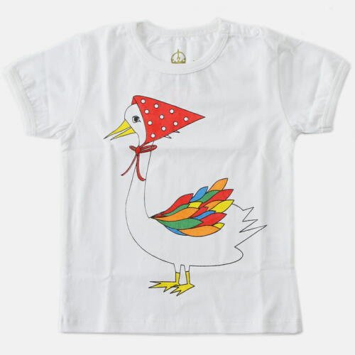 Mademoiselle papillon Red Hood Bird Tee 【ホワイト size:90】