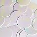 Round Flat Sequin 40mm White Pink Rainbow Iris Fluorescent Shiny Opaque Back Reversible. Couture Paillettes. Made in USA
