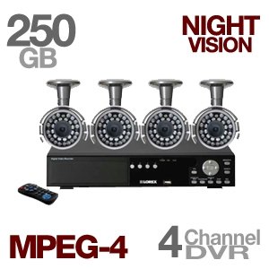 Lorex L204251C4F 4-Channel Internet Remote with 4 Night Vision Cameras