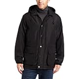 Haggar Mens Aqua Tech Parka, Black, Large