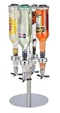 Bar-Butler f�r 4 Flaschen bis zu 1 Liter mit schwerem Metallsta?nder (verchromt)