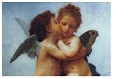William Bouguereau (The First Kiss) Framed Art Poster Print - 11 X 14