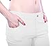 Enimay Women's Colored Jean Look Capri Jeggings Tights Spandex Leggings Pants,White,Small,White,Small